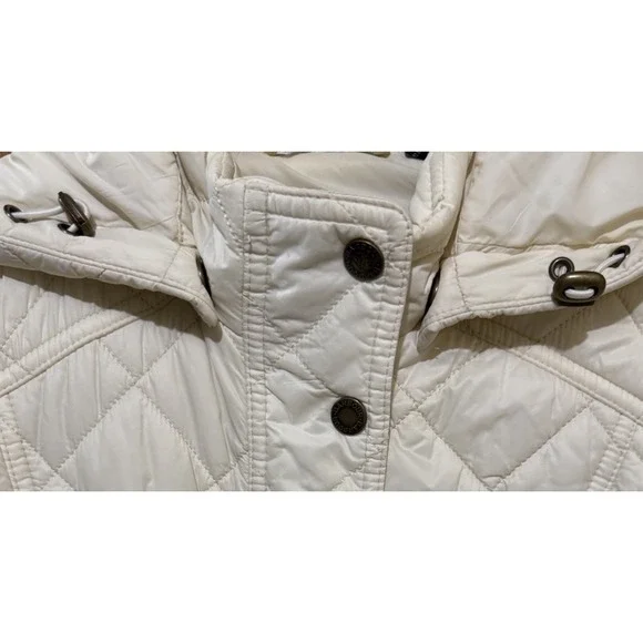 BARBOUR Jenkins Quilted Women's Jacket Cream Size 6 Spring Fall Retail $ 375 EUC - Picture 6 of 9